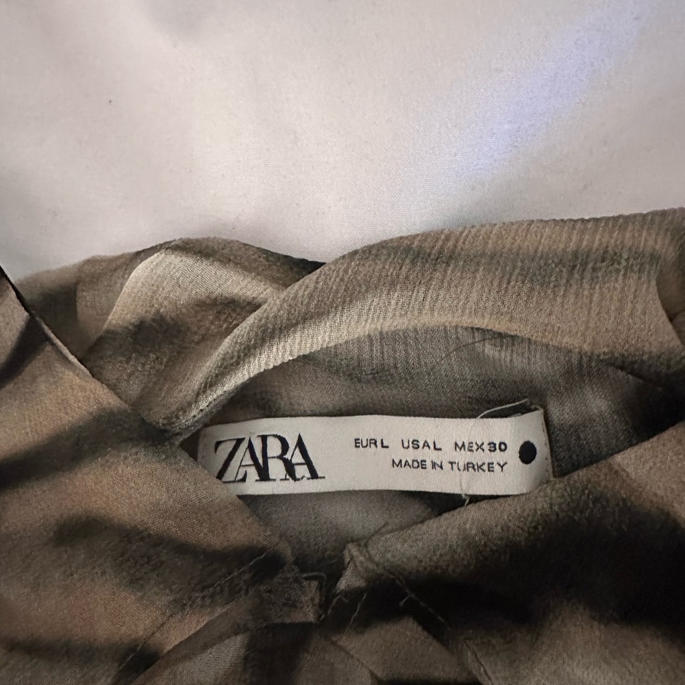 Zara Black and Gray Zebra Print Camisole - Picture 4 of 4